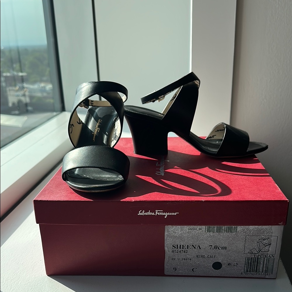 Salvatore Ferragamo Black Heeled Sandals